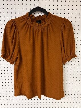 Burnt orange textured blouse